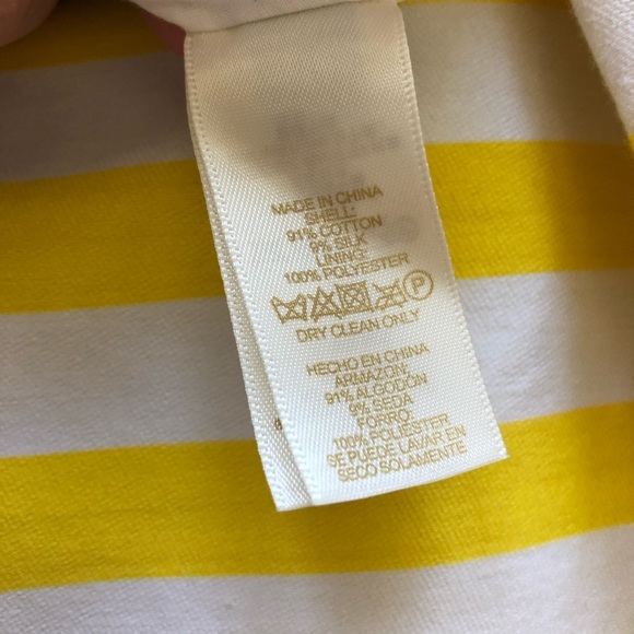 kate spade Dresses Kate Spade Yellow Striped Mariella Dress Poshmark